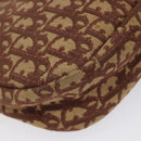Christian Dior Trotter Canvas Shoulder Bag Red Gold Auth 121548-11