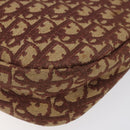 Christian Dior Trotter Canvas Shoulder Bag Red Gold Auth 121548-12