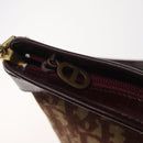 Christian Dior Trotter Canvas Shoulder Bag Red Gold Auth 121548-15