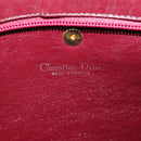 Christian Dior Trotter Canvas Shoulder Bag Red Gold Auth 121548-16