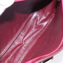 Christian Dior Trotter Canvas Shoulder Bag Red Gold Auth 121548-17