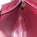 Christian Dior Trotter Canvas Shoulder Bag Red Gold Auth 121548-18