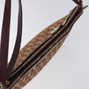 Christian Dior Trotter Canvas Shoulder Bag Red Gold Auth 121548-6