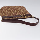 Christian Dior Trotter Canvas Shoulder Bag Red Gold Auth 121548-7