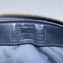 MCM Logogram Vicetos Hand Bag PVC Leather 2way White Gold Auth 121553-17