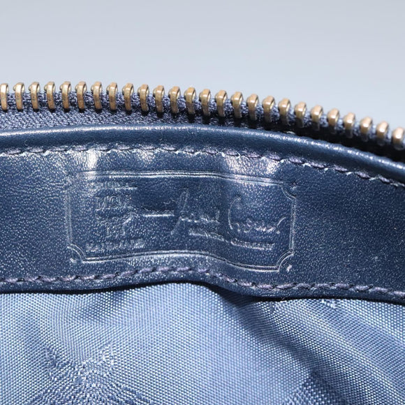 MCM Logogram Vicetos Hand Bag PVC Leather 2way White Gold Auth 121553