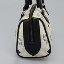 MCM Logogram Vicetos Hand Bag PVC Leather 2way White Gold Auth 121553-3