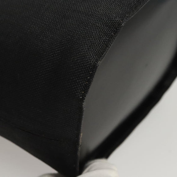 CELINE Shoulder Bag Canvas Black Gold Auth 121554