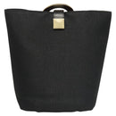 CELINE Shoulder Bag Canvas Black Gold Auth 121554-2