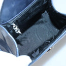 Salvatore Ferragamo Hand Bag Patent leather Blue Silver Auth 121557-10