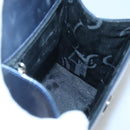 Salvatore Ferragamo Hand Bag Patent leather Blue Silver Auth 121557-17