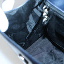 Salvatore Ferragamo Hand Bag Patent leather Blue Silver Auth 121557-18