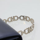 Salvatore Ferragamo Hand Bag Patent leather Blue Silver Auth 121557-8