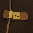 GUCCI Micro GG Canvas Hand Bag 2way Brown Gold Auth 121561-19