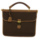 GUCCI Micro GG Canvas Hand Bag 2way Brown Gold Auth 121561-13