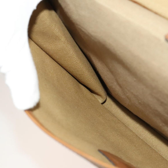 GUCCI Micro GG Canvas Hand Bag 2way Brown Gold Auth 121561