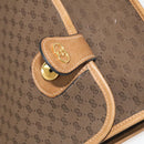 GUCCI Micro GG Canvas Hand Bag 2way Brown Gold Auth 121561-9