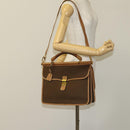 GUCCI Micro GG Canvas Hand Bag 2way Brown Gold Auth 121561-25
