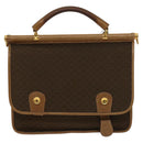 GUCCI Micro GG Canvas Hand Bag 2way Brown Gold Auth 121561-2