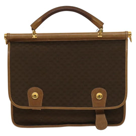 GUCCI Micro GG Canvas Hand Bag 2way Brown Gold Auth 121561 - 0