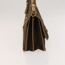 GUCCI Micro GG Canvas Hand Bag 2way Brown Gold Auth 121561-3