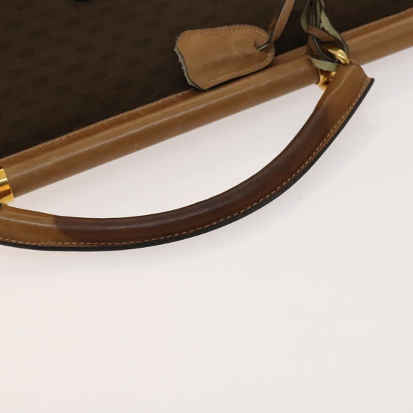 GUCCI Micro GG Canvas Hand Bag 2way Brown Gold Auth 121561