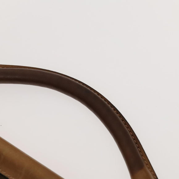 GUCCI Micro GG Canvas Hand Bag 2way Brown Gold Auth 121561