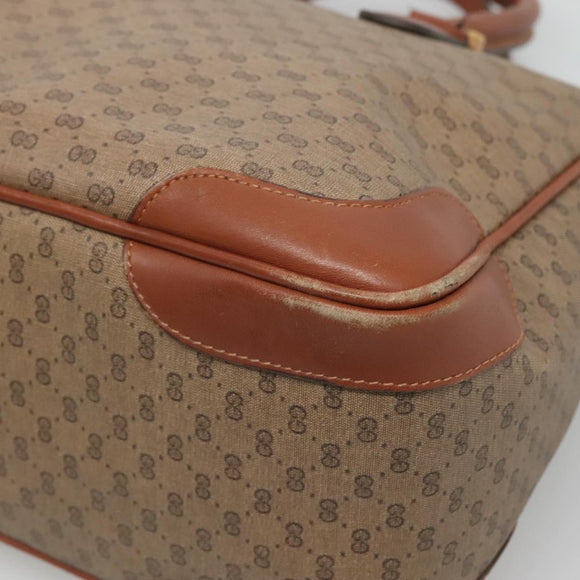 GUCCI Micro GG Supreme Hand Bag PVC 2way Beige Gold 002 25 0033 Auth 121562