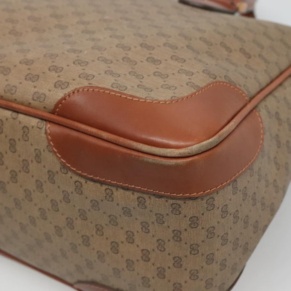 GUCCI Micro GG Supreme Hand Bag PVC 2way Beige Gold 002 25 0033 Auth 121562
