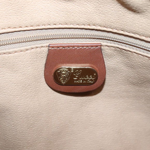 GUCCI Micro GG Supreme Hand Bag PVC 2way Beige Gold 002 25 0033 Auth 121562