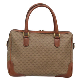 GUCCI Micro GG Supreme Hand Bag PVC 2way Beige Gold 002 25 0033 Auth 121562 - 0