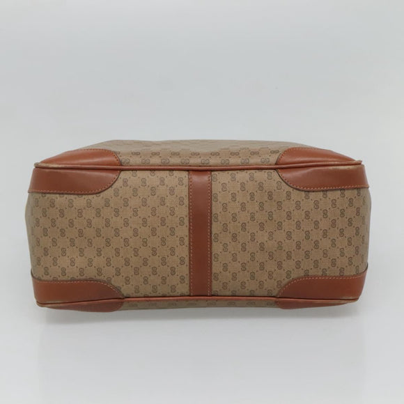 GUCCI Micro GG Supreme Hand Bag PVC 2way Beige Gold 002 25 0033 Auth 121562