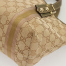 GUCCI GG Canvas Hand Bag Beige Gold 139261 Auth 121563-15