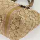 GUCCI GG Canvas Hand Bag Beige Gold 139261 Auth 121563-9