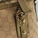 GUCCI GG Canvas Hand Bag Beige Gold 139261 Auth 121563-10