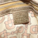 GUCCI GG Canvas Hand Bag Beige Gold 139261 Auth 121563-17