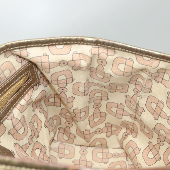 GUCCI GG Canvas Hand Bag Beige Gold 139261 Auth 121563