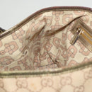 GUCCI GG Canvas Hand Bag Beige Gold 139261 Auth 121563-19