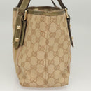 GUCCI GG Canvas Hand Bag Beige Gold 139261 Auth 121563-3