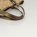 GUCCI GG Canvas Hand Bag Beige Gold 139261 Auth 121563-7