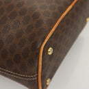 CELINE Macadam Canvas Shoulder Bag PVC Leather Brown Gold Auth 121564-17