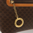 CELINE Macadam Canvas Shoulder Bag PVC Leather Brown Gold Auth 121564-18