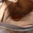 CELINE Macadam Canvas Shoulder Bag PVC Leather Brown Gold Auth 121564-19