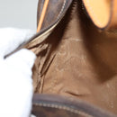 CELINE Macadam Canvas Shoulder Bag PVC Leather Brown Gold Auth 121564-20