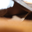 CELINE Macadam Canvas Shoulder Bag PVC Leather Brown Gold Auth 121564-22