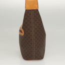 CELINE Macadam Canvas Shoulder Bag PVC Leather Brown Gold Auth 121564-3