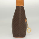 CELINE Macadam Canvas Shoulder Bag PVC Leather Brown Gold Auth 121564-4