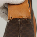 CELINE Macadam Canvas Shoulder Bag PVC Leather Brown Gold Auth 121564-5