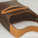 CELINE Macadam Canvas Shoulder Bag PVC Leather Brown Gold Auth 121564-7