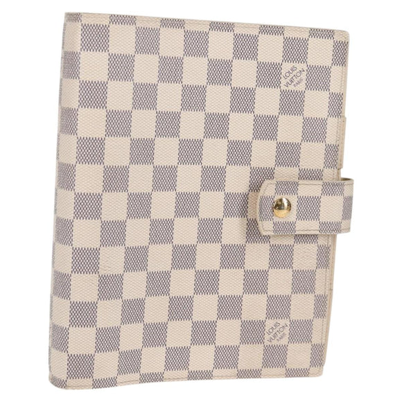 LOUIS VUITTON Damier Azur Agenda GM Day Planner Cover R20708 LV Auth 121569A